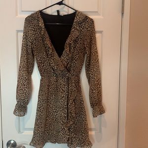 Woman’s leopard print dress